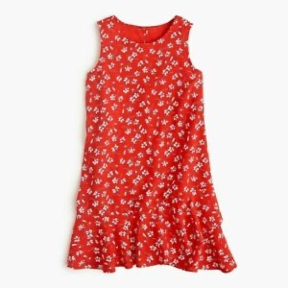 Crewcuts girls Ditsy Floral Sun Dress red 10